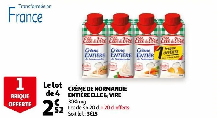 crème de normandie entière elle & vire