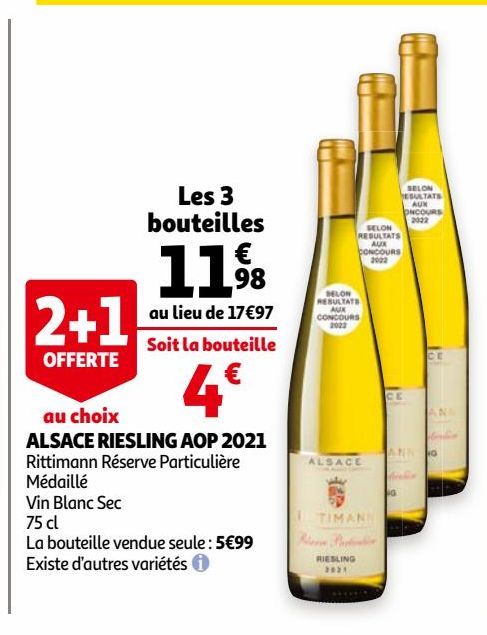 ALSACE RIESLING AOP 2021