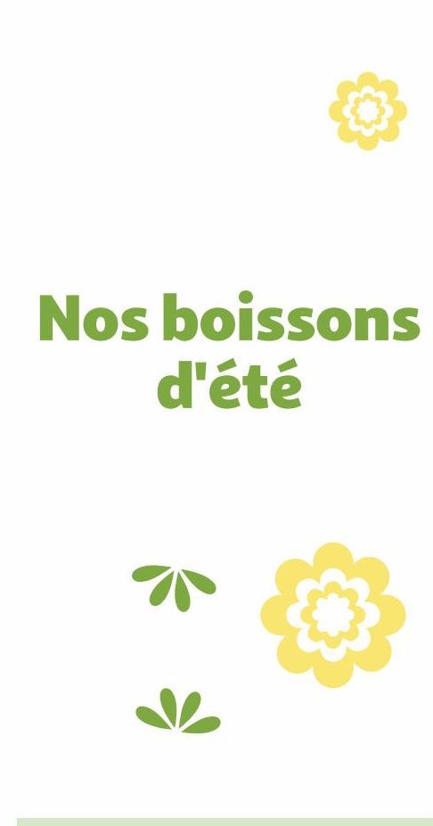 Nos boissons d'été