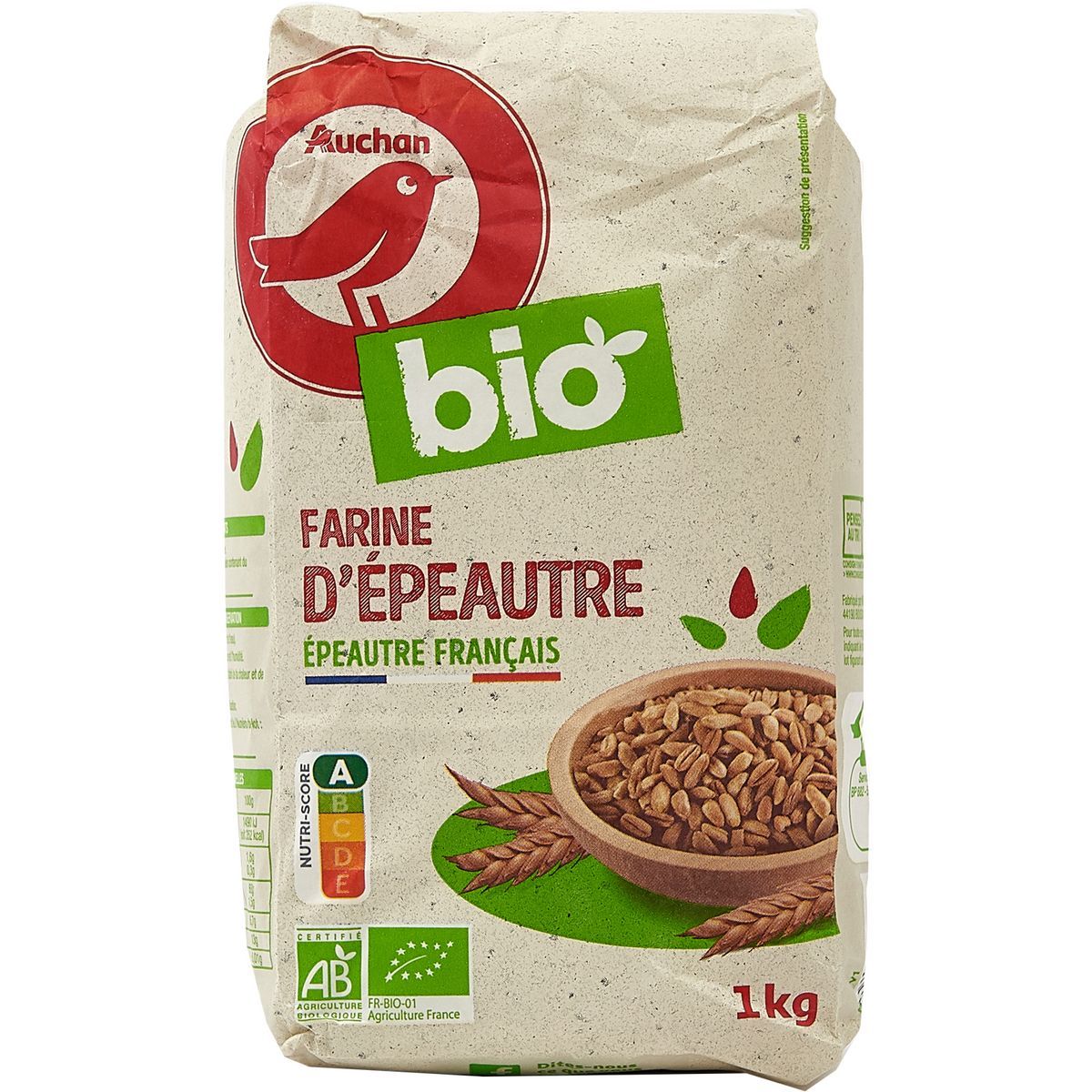 FARINE D'ÉPEAUTRE FILIÈRE RESPONSABLE AUCHAN BIO