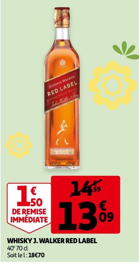 WHISKY J. WALKER RED LABEL