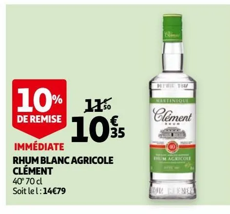 rhum blanc agricole clément