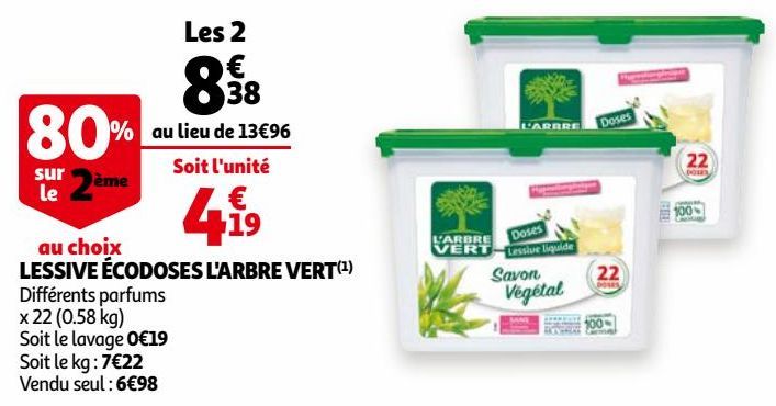 LESSIVE ÉCODOSES L'ARBRE VERT