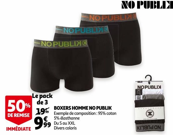 BOXERS HOMME NO PUBLIK