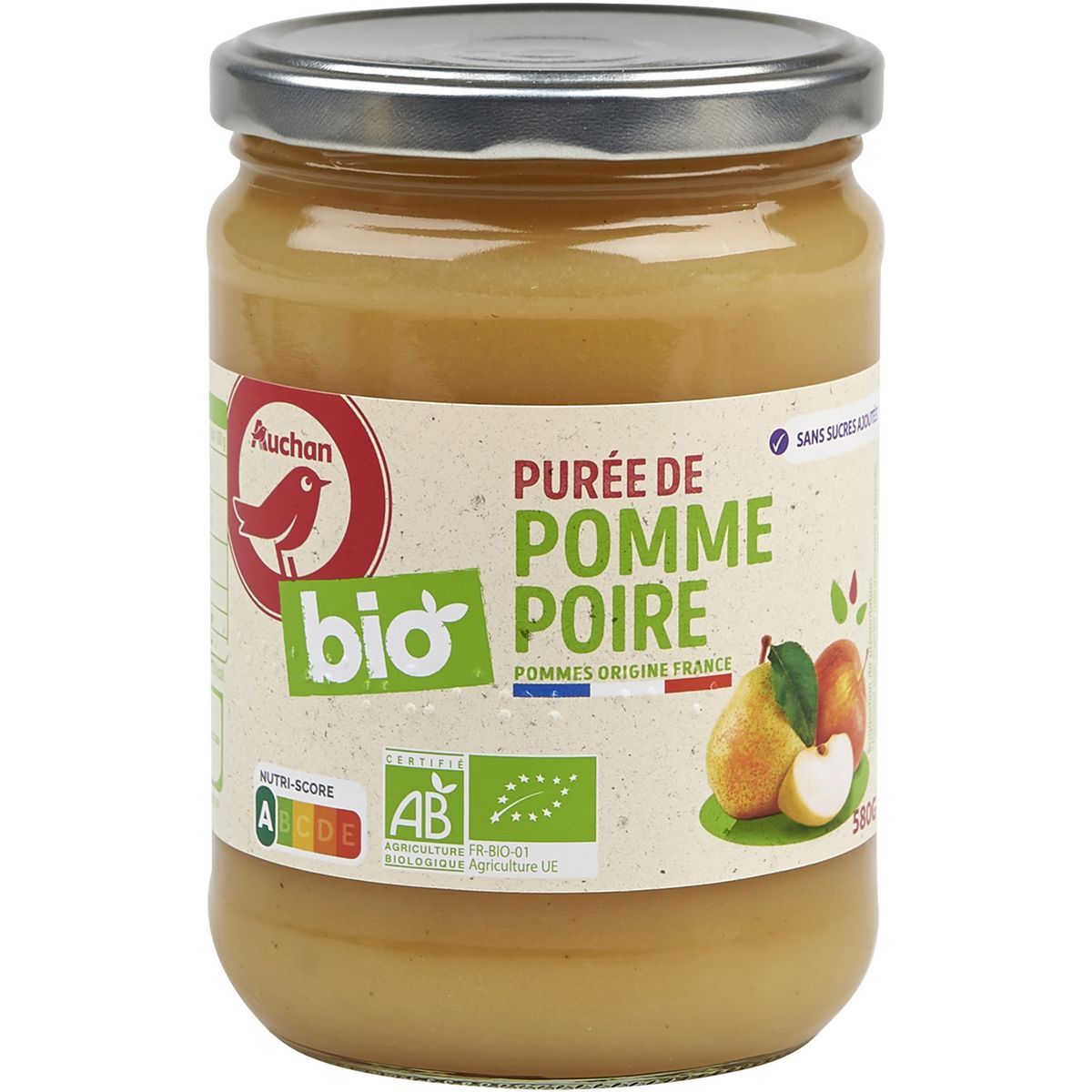 PURÉE DE POMME AUCHAN BIO