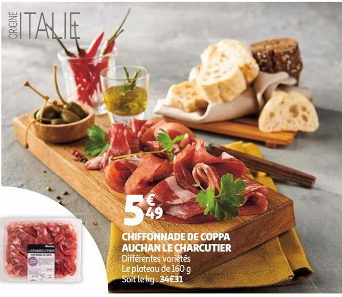 CHIFFONNADE DE COPPA AUCHAN LE CHARCUTIER