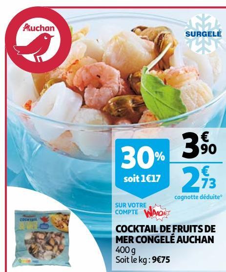 COCKTAIL DE FRUITS DE MER CONGELÉ AUCHAN