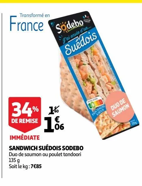 sandwich suédois sodebo