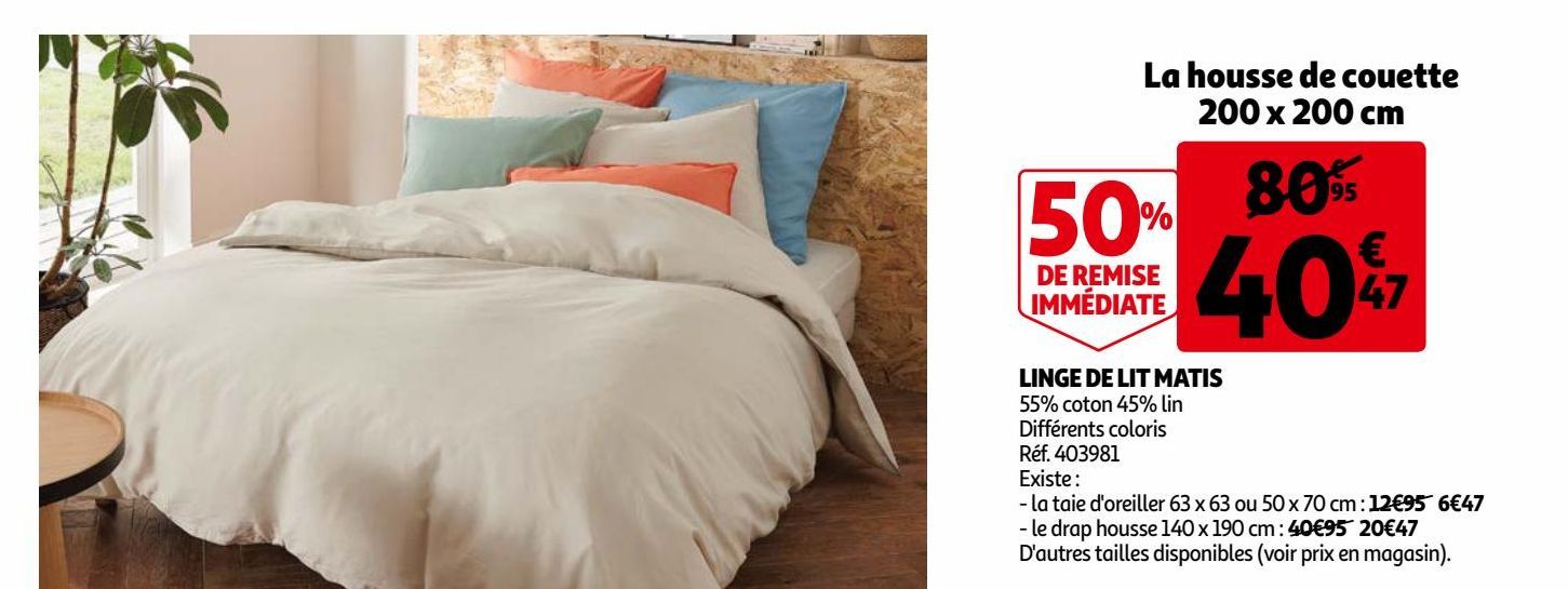 linge de lit matis