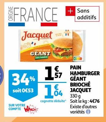 pain hamburger geant brioche Jacquet
