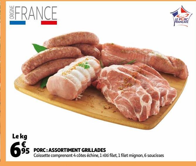 Porc: assortiment grillades