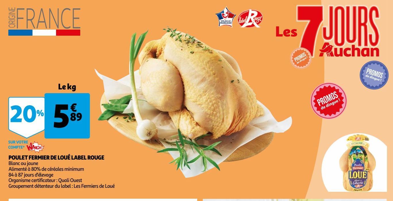 poulet fermier de loue label rouge