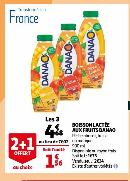 boissons lactee aux fruits danao