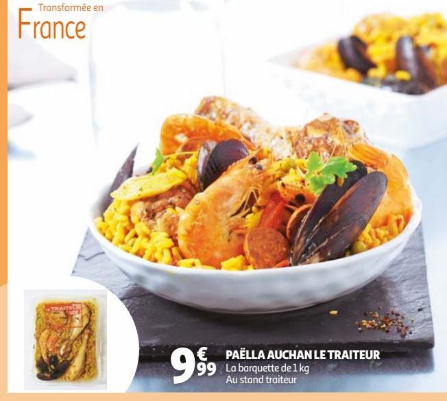 paella auchan le traiteur