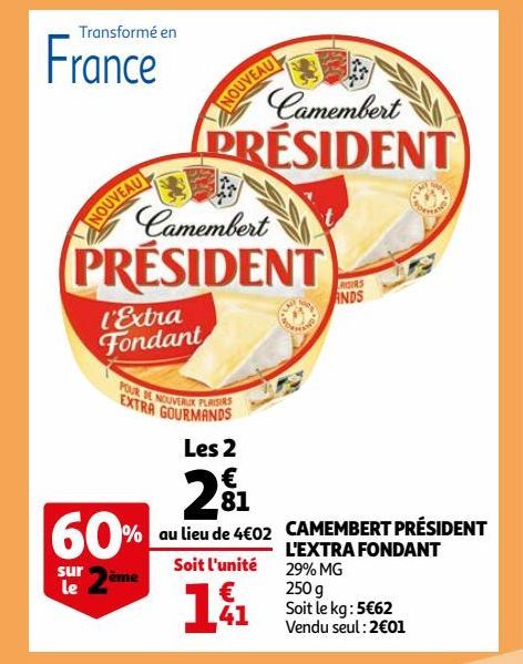 camembert Président l´extra fondant