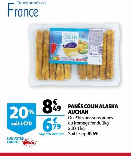 Panes colin alaska auchan