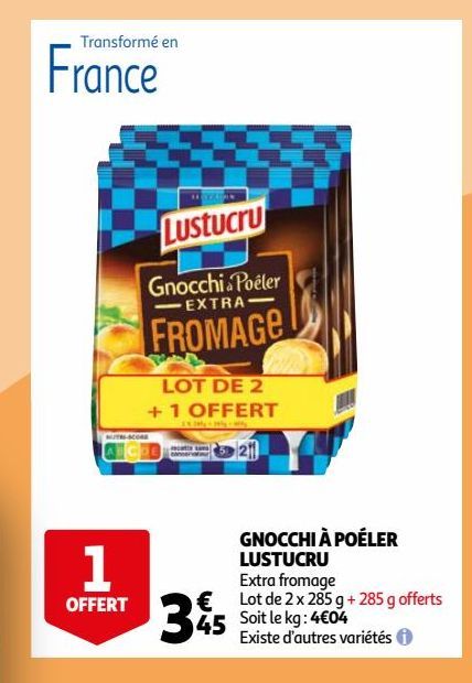 gnocchi a poeler Lustucru