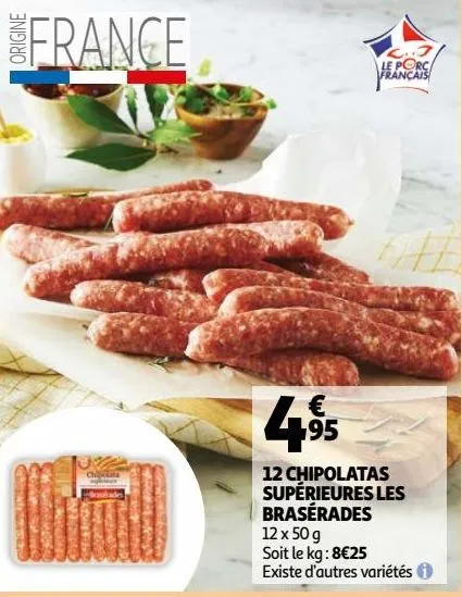 12 chipolatas supérieures les brasérades