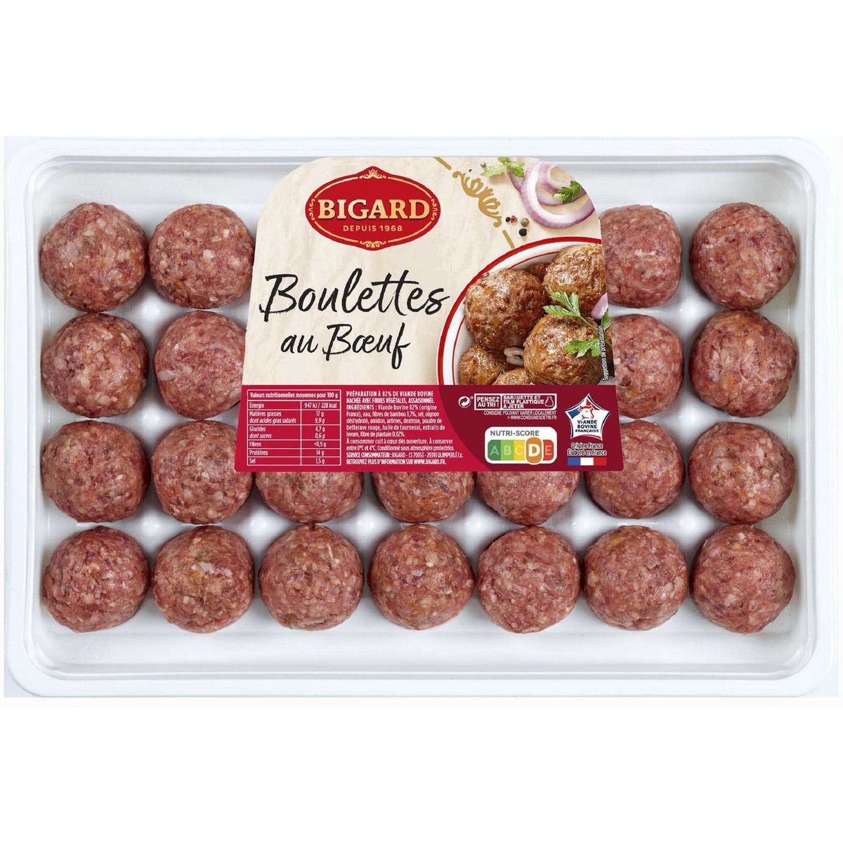 28 BOULETTES DE BOEUF BIGARD