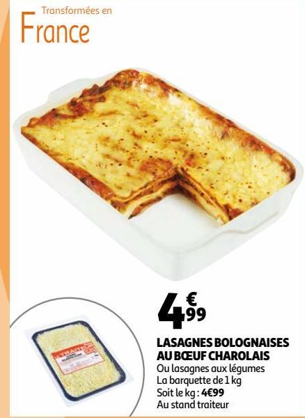 LASAGNES BOLOGNAISES AU BUF CHAROLAIS