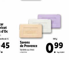 Savons de Provence Variétés au choix  100g  0.9?9