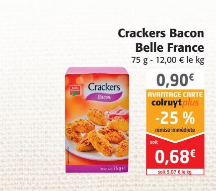Crackers Bacon Belle France