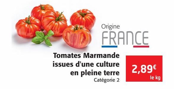 Tomates Marmande issue d'une culture en pleine terre