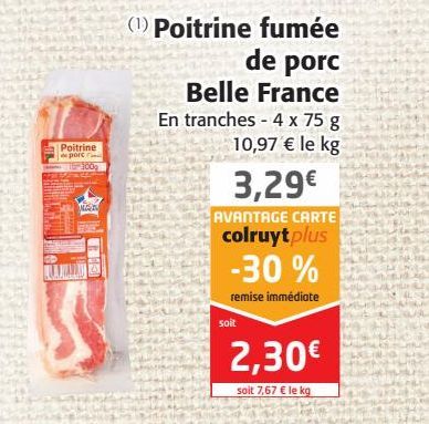 Poitrine fumée de porc Belle France