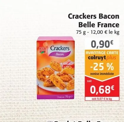 crackers bacon  belle france