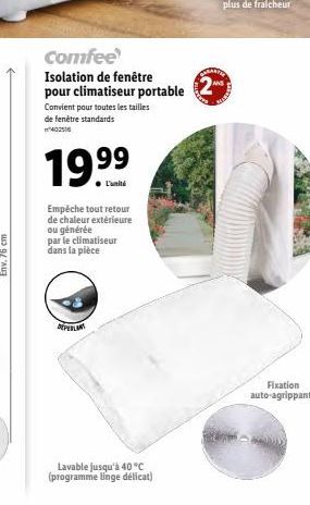 comfee  Isolation de fenêtre pour climatiseur portable  Convient pour toutes les tailles de fenêtre standards  19.99  Empêche tout retour de chaleur extérieure ou générée par le climatiseur dans la pi