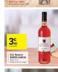 3  La bou  D.O. Navarre BENITO GARCIA Rose 75 d Existe aussi en rouge  MAR  GA