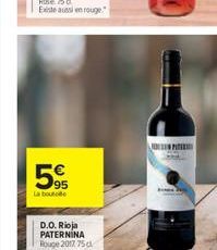95 La bout  D.O. Rioja PATERNINA Rouge 2017 75 c  P