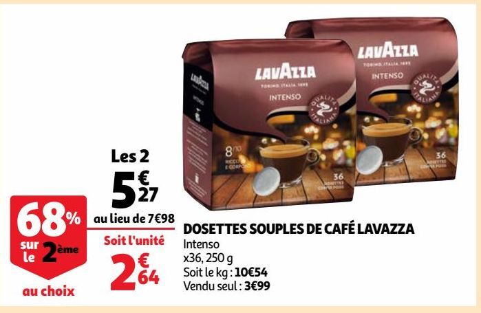 DOSETTES SOUPLES DE CAFÉ LAVAZZA