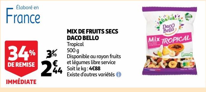 MIX DE FRUITS SECS DACO BELLO