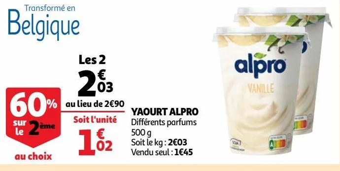 yaourt alpro