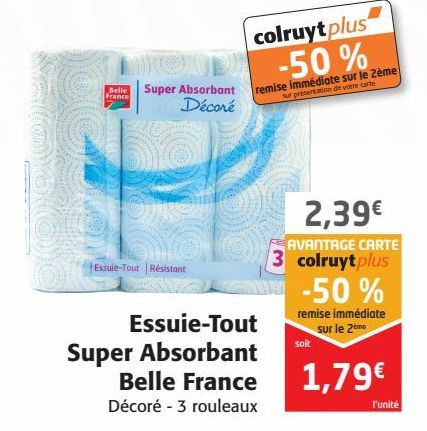 Essuie-Tout Super Absorbant Belle France