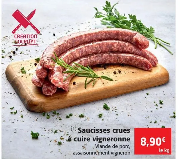 saucisses crues cuire vigneronne