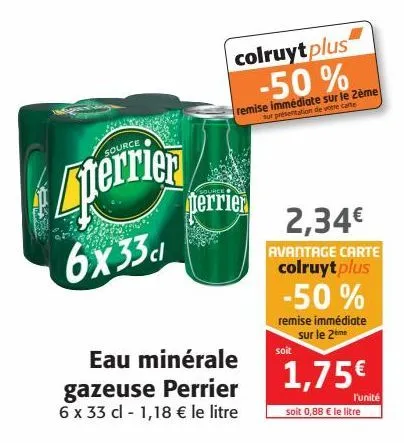 eau minérale gazeuse perrier