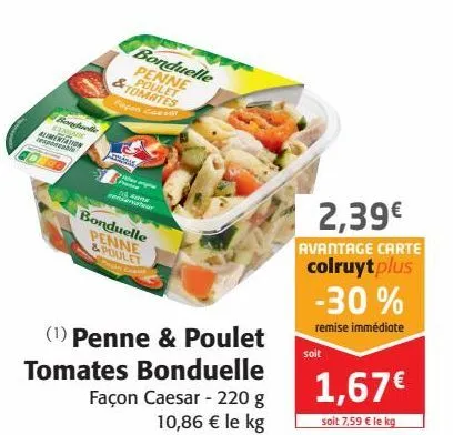 penne et poulet tomates bonduelle