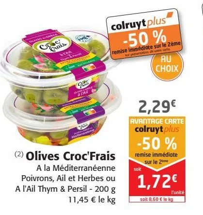 olives croc'frais