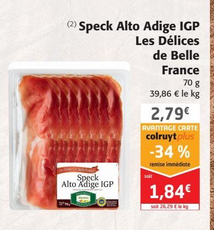 Speck Alto Adige IGP Les délices de Belle France