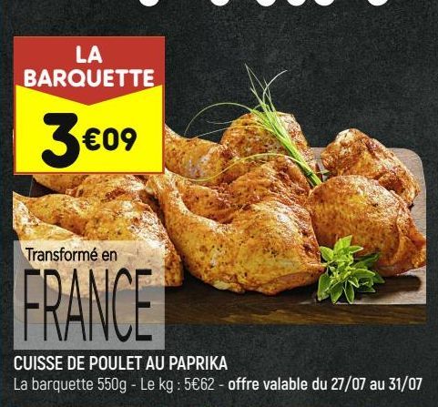 Cuisse de poulet au paprika