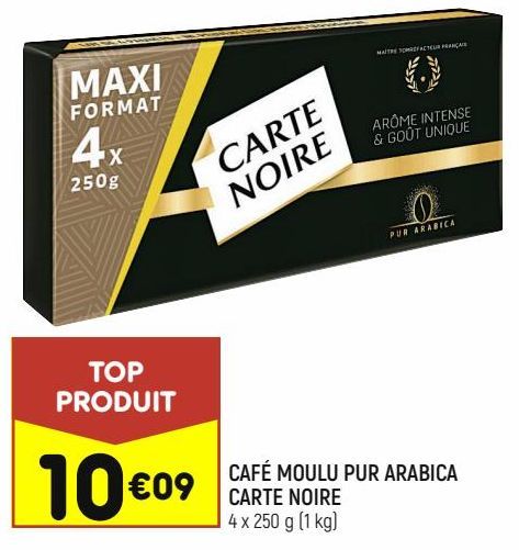 Café moulu pur Arabica Carte noire