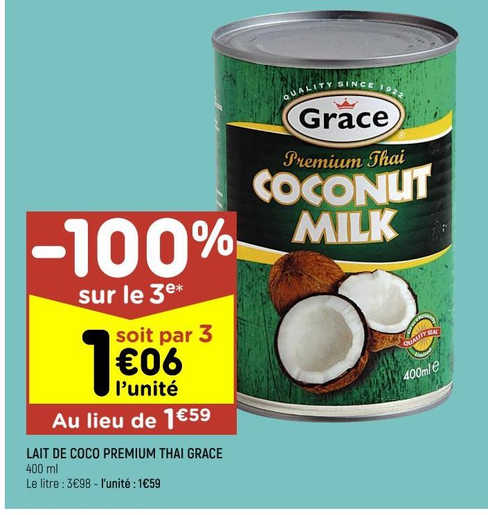 Lait de coco Premium Thai Grace