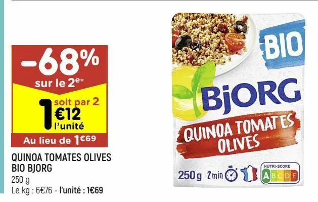quinoa tomates olives bio bjorg
