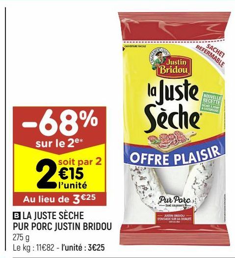 La juste sèche Justin Bridou