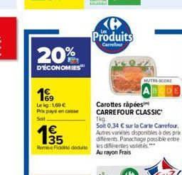 carottes râpées Carrefour