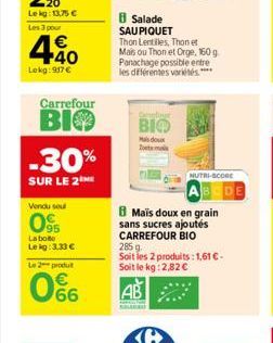 maïs doux Carrefour