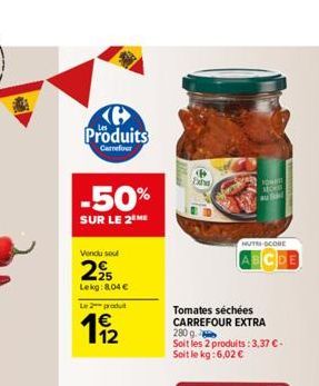 tomates séchées Carrefour