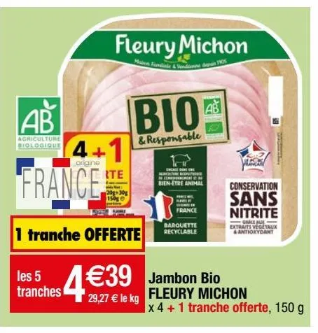 jambon bio fleury michon